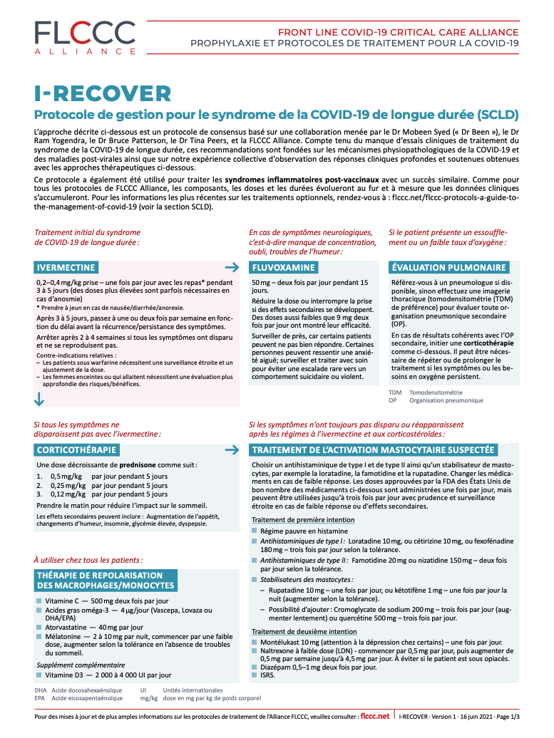 FLCCC_Alliance_2021_I-RECOVER-Protocol-FRANCAIS