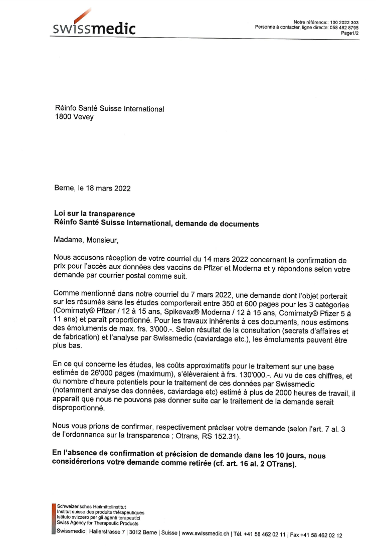 Swissmedic FOIA COvid vaccine_2022-03-18